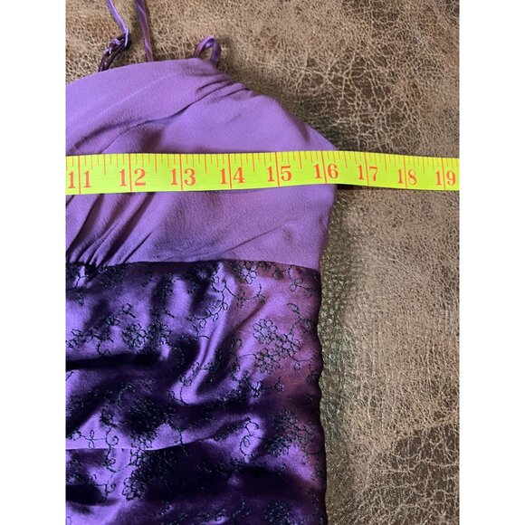 *Betsey Johnson Purple Silk Dress Size 10 Y2K Vintage 90's Silk - Picture 5 of 11